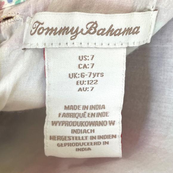 Tommy Bahama Ruffle Party Dress Girls Sz 7 100% Cotton Lined Preppy Classic - Picture 14 of 16